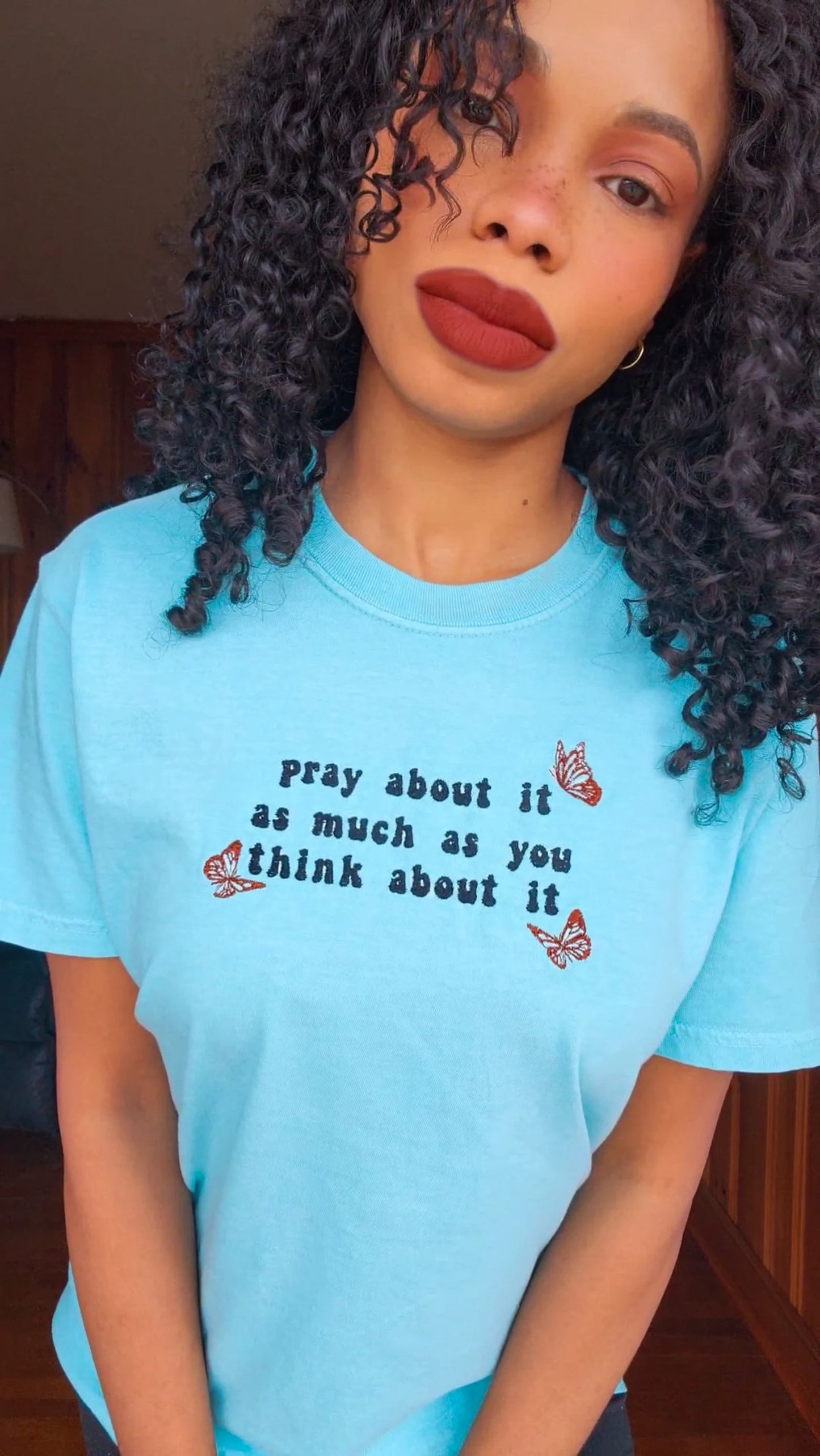 Pray Shirt, Christian Comfort Color Shirt, Graphic Shirt with Sayings