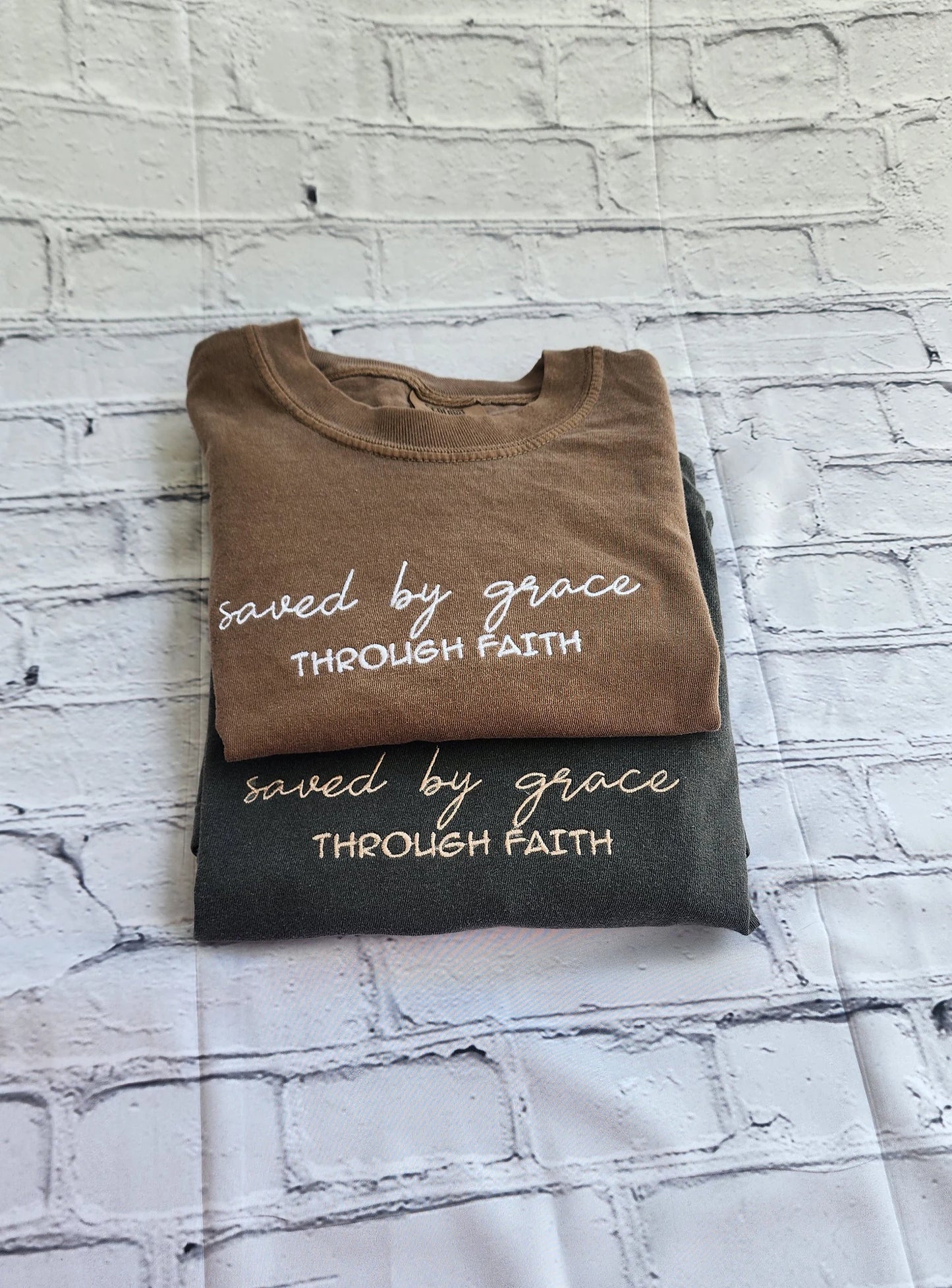 Saved By Grace Shirt, Trendy Christian TShirt, Faith Grace Quote Shirt