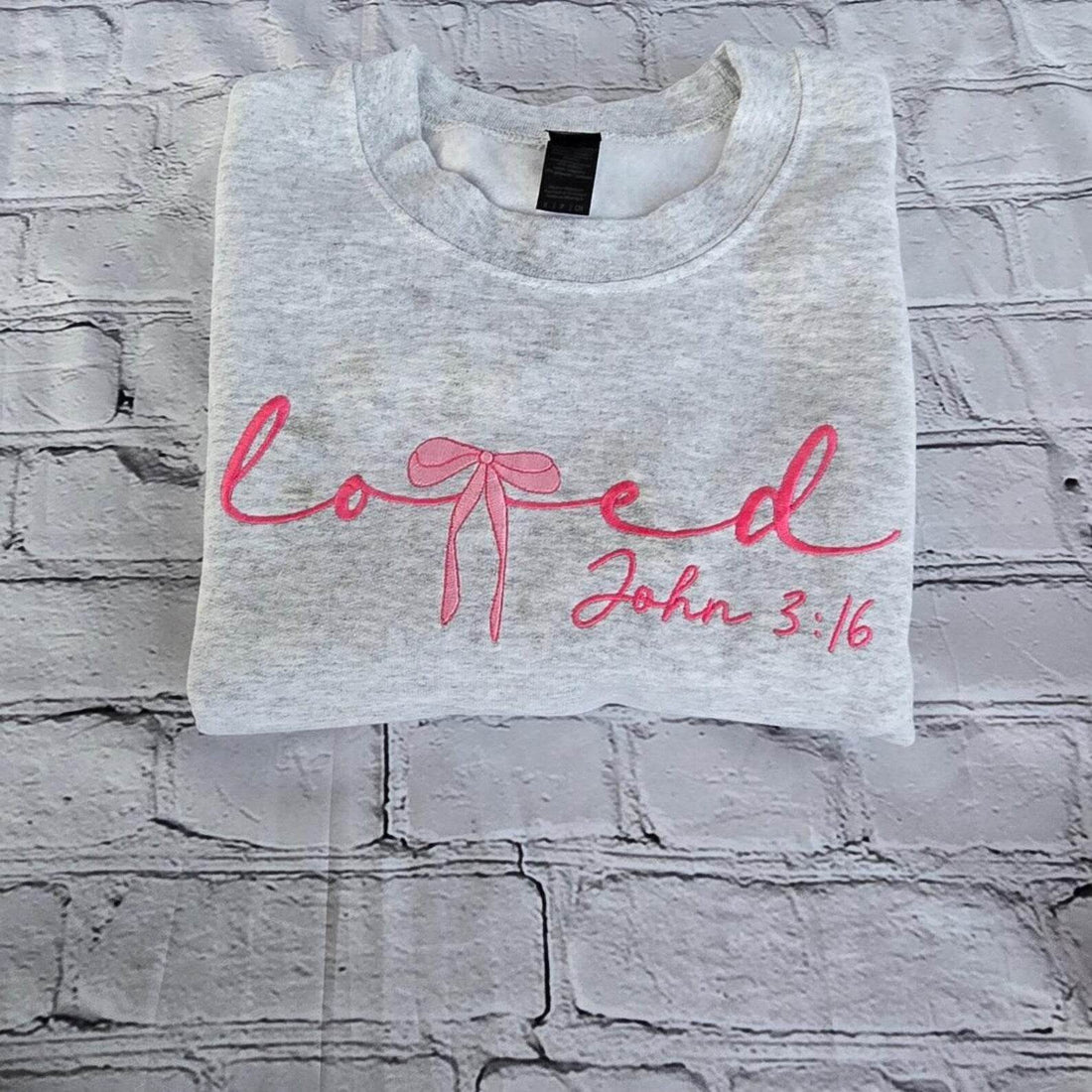Coquette Christian Loved Bow Sweatshirt for Faith Main