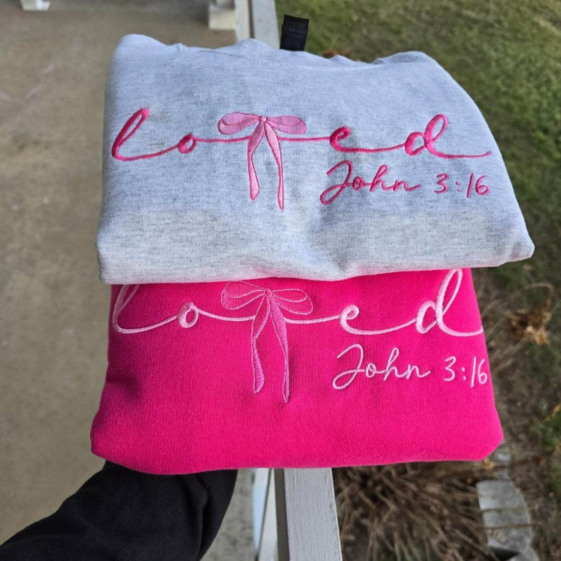 Coquette Christian Loved Bow Sweatshirt for Faith Main