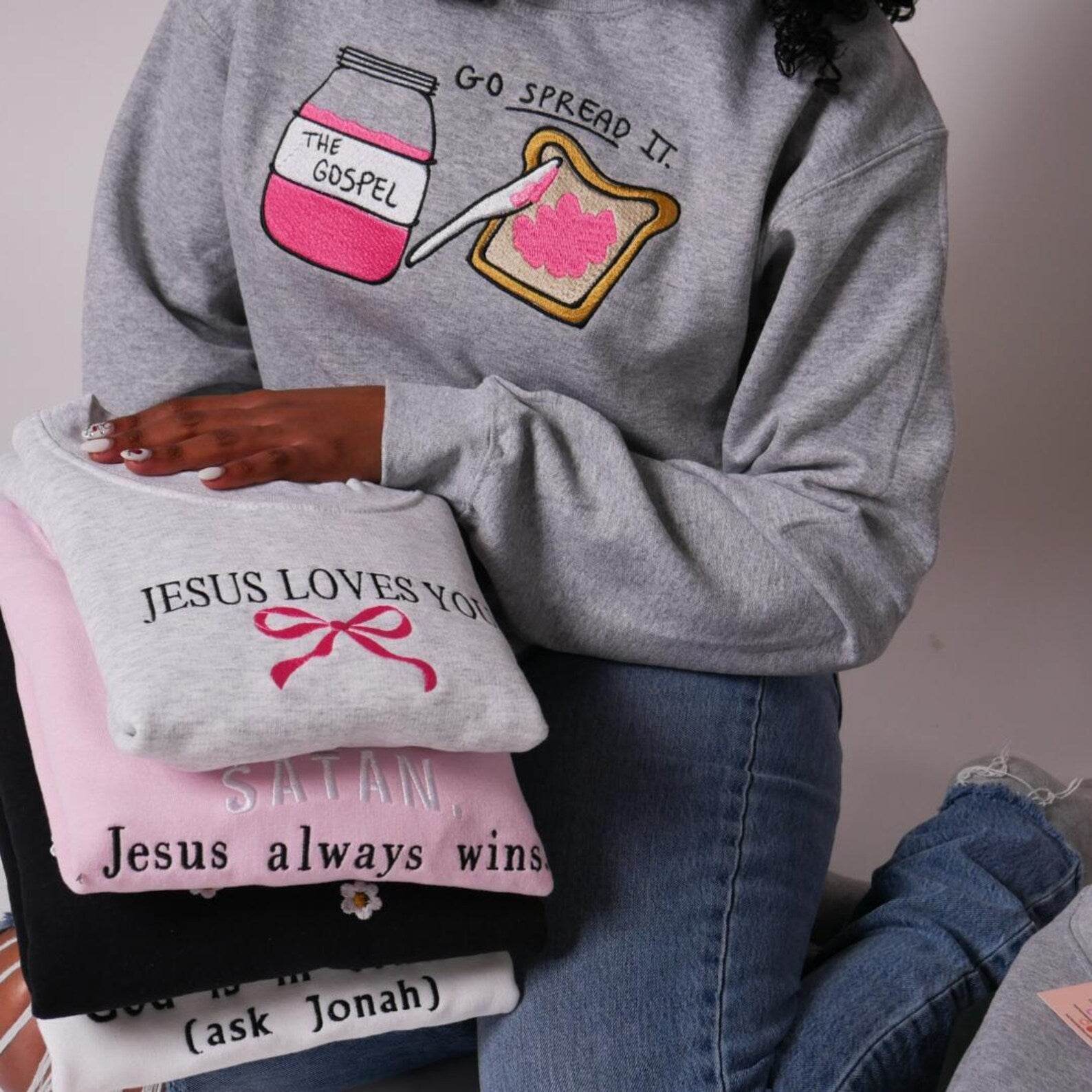 The Gospel Sweatshirt – Faith Based Christian Quote colours