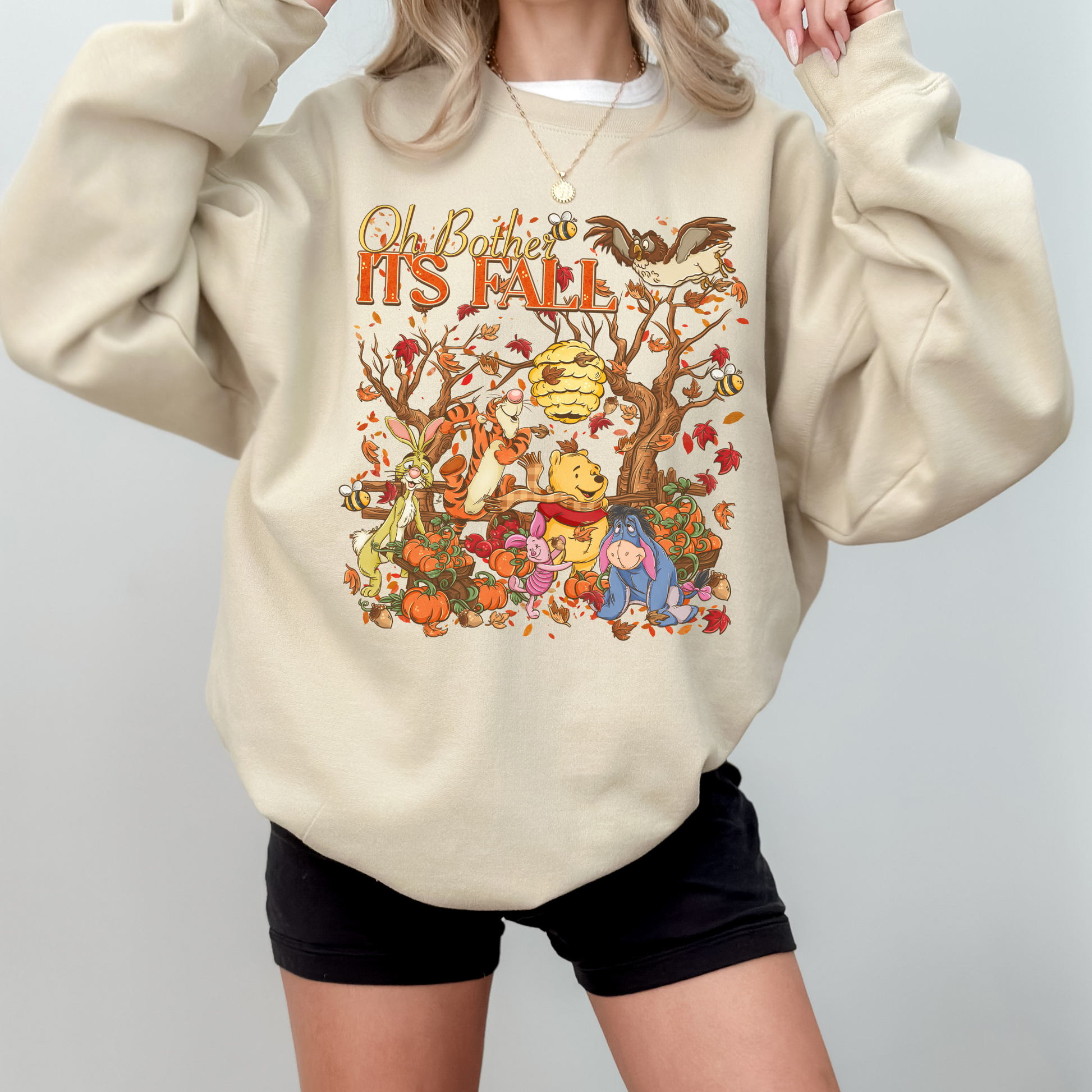 Oh Bother It’s Fall Sweatshirt – Cozy Autumn Graphic Crewneck, Pumpkin Patch & Thanksgiving Outfit