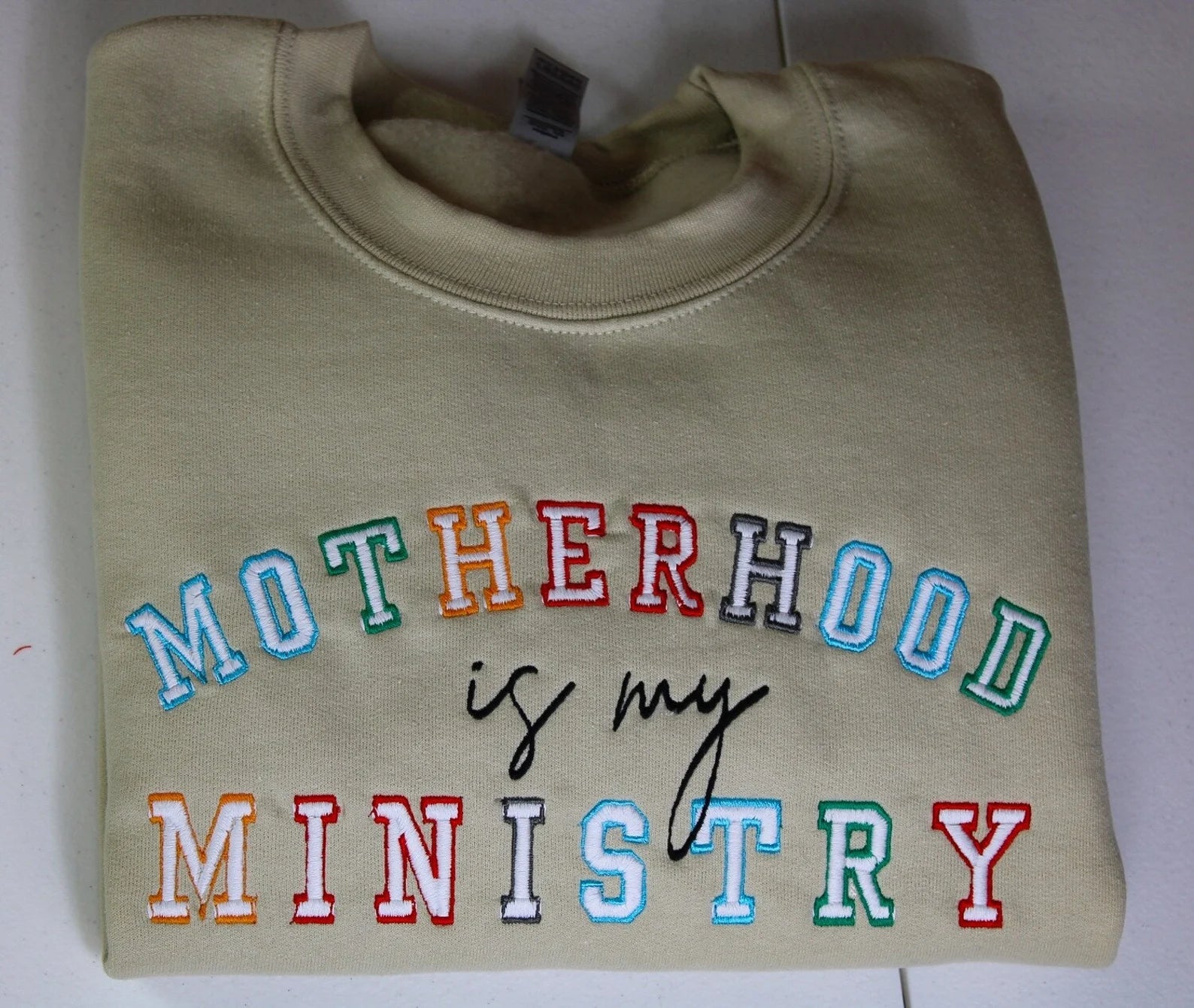 Cozy pullover sweatshirt for moms with inspiring message