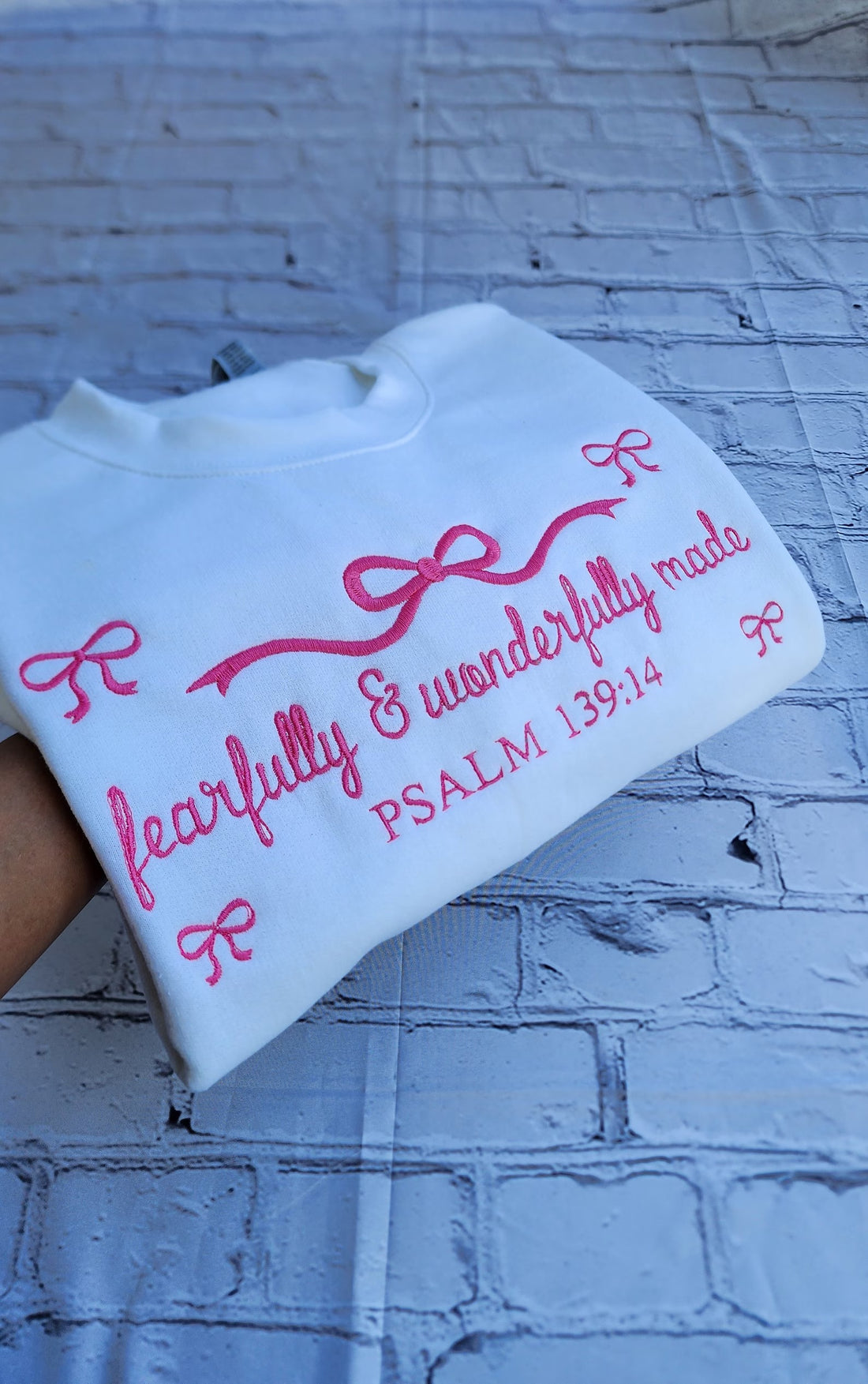 Winter Sweatshirts | Psalm 139 Oversized Bow Sweatshirt