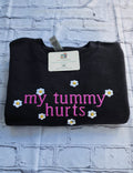 Women's embroidered flower crewneck sweatshirt