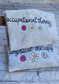 DPT Occupational Therapy emoji flower sweatshirt for women