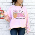 Best women sweatshirt with iced coffee print