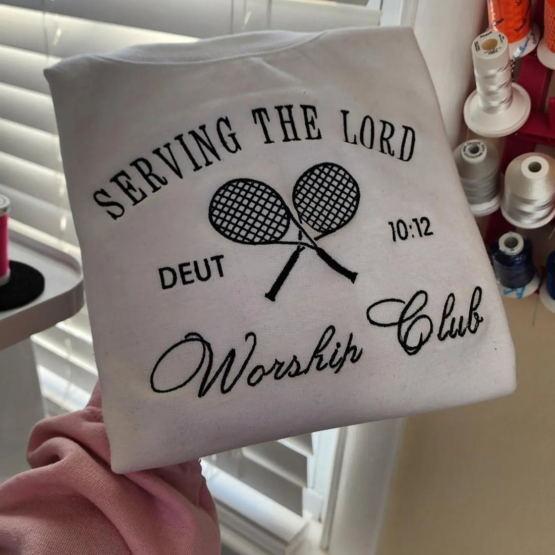 Serve the Lord Jesus Sweatshirt – Faith Crewneck black white