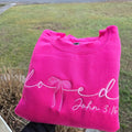 Coquette Christian Loved Bow Sweatshirt for Faith day image