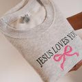 Jesus Loves You Sweatshirt – Christian Easter Crewneck close picture