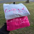 Coquette Christian Loved Bow Sweatshirt for Faith two