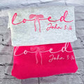 Coquette Christian Loved Bow Sweatshirt for Faith 3.16