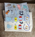 Short Sleeve Nurse T Shirts with Medical Doodles art