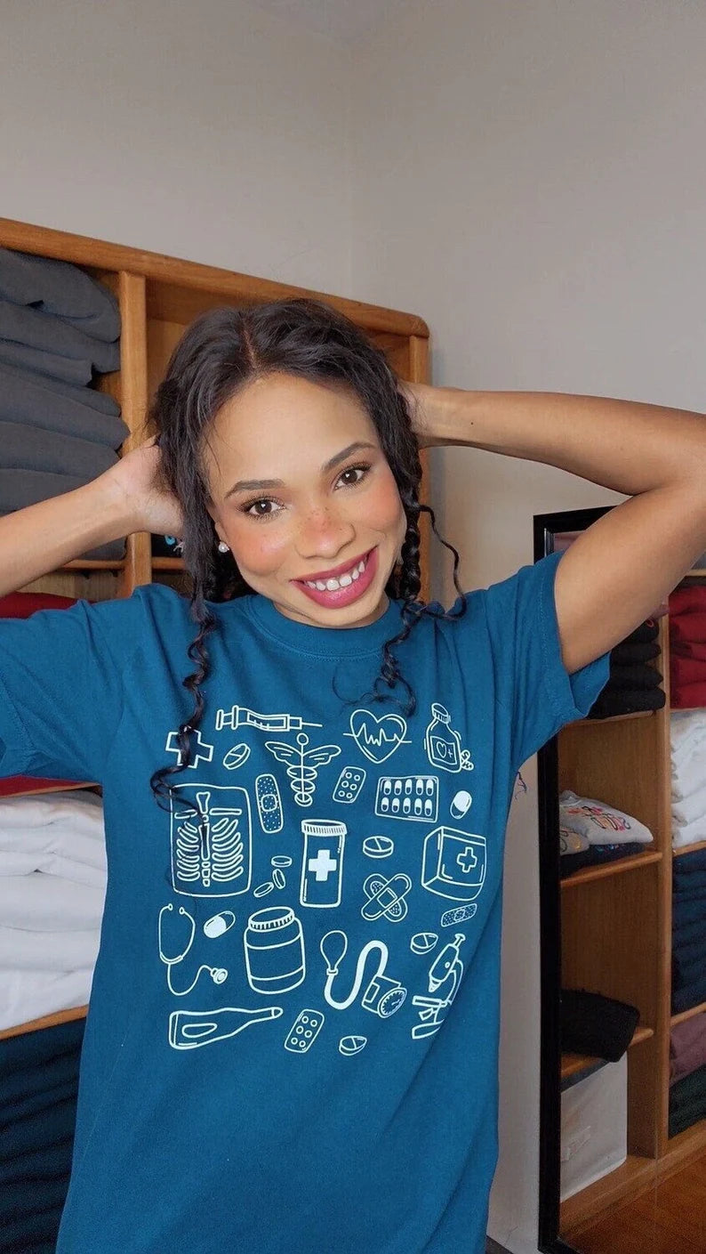 Medical Doodles Shirt for Nurses