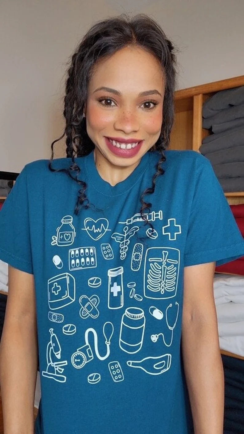 Medical Doodles Shirt for Nurses
