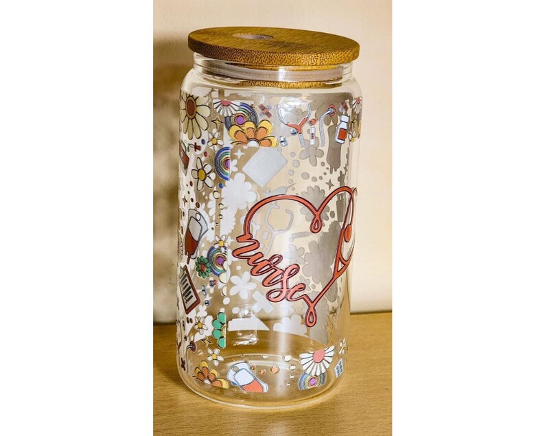 stylish nurse tumbler gift with lid and straw