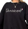 Dominican Floral Crewneck Sweatshirt for Pride black