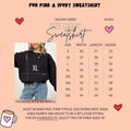 Trendy Nurse Heart Sweatshirt – Cozy Crewneck Shirt Size details 